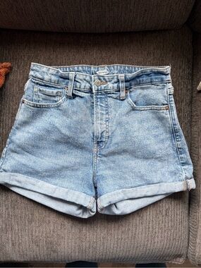 Old Navy Light Wash High-Rise Rolled Hem Denim Shorts
